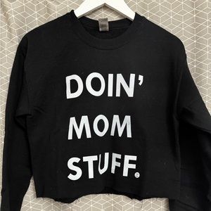 Cropped Crew Neck Sweater